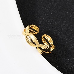 Латунные регулируемые манжеты для женщин&nbsp;RJEW-B132-02A-G