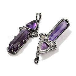 Большие подвески-мечи из натурального аметиста&nbsp;G-Q163-08AS-03