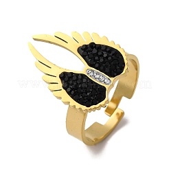 Кольца для пальцев из нержавеющей стали 304 со стразами&nbsp;RJEW-Q020-17G