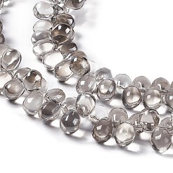 Стеклянные бусины с гальваническим покрытием &nbsp;EGLA-L033-PL01