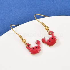 Серьги-подвески из нержавеющей стали 304 серии Ocean&nbsp;EJEW-K017-01F-G