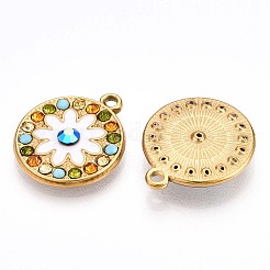 Подвески из нержавеющей стали 304 со стразами&nbsp;STAS-T064-52