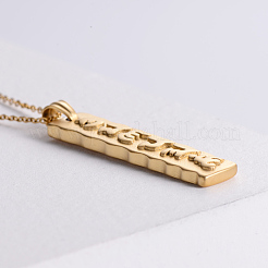 Французский винтажный стиль нержавеющая сталь Ом Мани Падме Хум прямоугольные подвески ожерелья для женщин&nbsp;JR8082