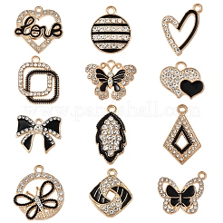 24шт 12 стиля подвески из сплава с эмалью&nbsp;ALRI-FS0001-04