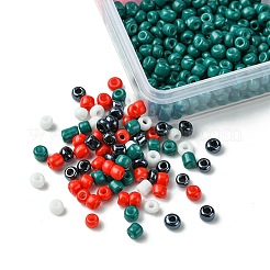 800шт 4 стиля смешанные стили стеклянные круглые бусины&nbsp;SEED-FS0001-18B
