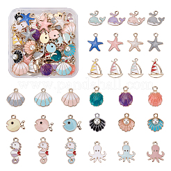 Подвески из сплава с эмалью на тему океана&nbsp;ENAM-BC0001-04