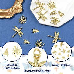 6шт 3 стиля латунные подвески&nbsp;KK-YW0004-44