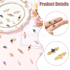 30 шт. 15 стиля прозрачных стеклянных звеньев/соединителей&nbsp;GLAA-YW0005-63