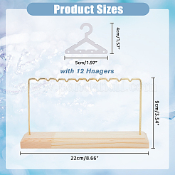1 комплект сережек-подвесок из железного прута золотистого тона с деревянными подставками&nbsp;EDIS-FH0001-03