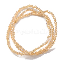 Прозрачные стеклянные бусины гальваническим пряди&nbsp;LS-EGLA-H107-01A-AB08