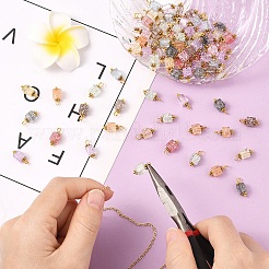 10 шт. подвески из стекла с эффектом потрескивания&nbsp;PALLOY-YW00067-01