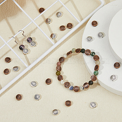 120 шт. 2 цвета бусины из сплава в тибетском стиле&nbsp;TIBEB-HS0001-02