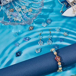 120шт 12 стиля прозрачные стеклянные бусины&nbsp;GLAA-SC0002-54