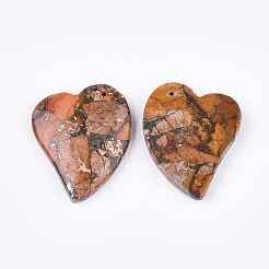 Синтетическая золотая линия регалит / имперская яшма / подвески из яшмы с морскими осадками&nbsp;G-S329-052D