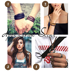 Плоский кожаный шнур для украшений&nbsp;WL-GF0001-07C-03