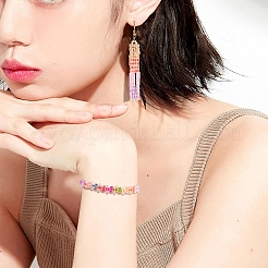 80 г 8-цветные двухцветные внутренние цвета прозрачные стеклянные бусины&nbsp;SEED-YW0003-18