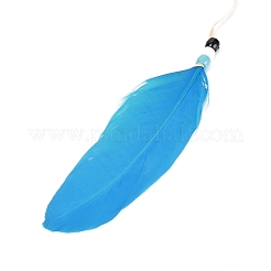 Железная тканая паутина/сетка с подвесками из перьев&nbsp;AJEW-B016-07B