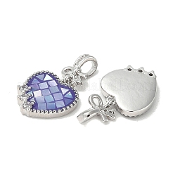 Покрытие стойки латунная эмаль микро паве прозрачные подвески из кубического циркония&nbsp;KK-K380-05P