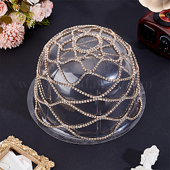 1 шт. сетчатый головной убор со стразами&nbsp;AJEW-HY0002-55G