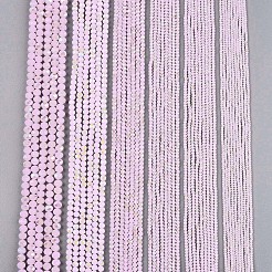 Стеклянные бусины с гальваническим покрытием &nbsp;LS-EGLA-A044-J3mm-L02