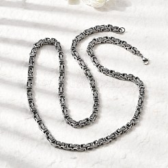 Не тускнеющие ожерелья из византийской цепи из нержавеющей стали 201&nbsp;NJEW-V0299-07