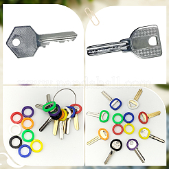 64шт 8-х цветные силиконовые колпачки для клавиш&nbsp;AJEW-GF0008-39