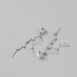 Серьги-гвоздики из сплава в форме конского глаза&nbsp;EJEW-WH0004-191P