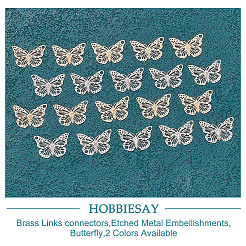 80 шт. 2-х цветные латунные звенья/соединители&nbsp;KKC-HY0001-04