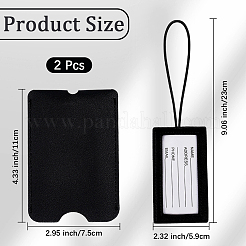 2 шт. багажная бирка из искусственной кожи&nbsp;AJEW-DJ0004-62