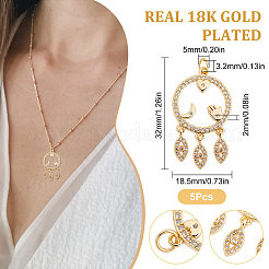 Покрытие стойки латунь микропаве прозрачные подвески из кубического циркония&nbsp;ZIRC-BBC0001-23