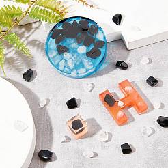 800 г 2 вида бусин из натурального кварца и обсидиана&nbsp;G-CA0001-39