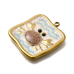 Подвески из нержавеющей стали 304 с эмалью&nbsp;STAS-Z163-21G-02