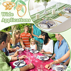 60 шт. кольца для салфеток из сплава в форме листьев на рождественскую тематику&nbsp;AJEW-PB0001-03G