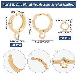 20 шт. латунные серьги-кольца&nbsp;KK-BBC022-09B