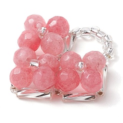 Подвески из натурального агата/окрашенного белого нефрита/зеленого авантюрина&nbsp;PALLOY-MZ00335