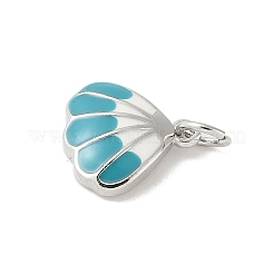 Подвески в форме ракушек из латуни с эмалью&nbsp;KK-B148-02P