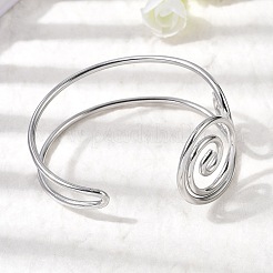 Браслеты-манжеты из нержавеющей стали 304 для женщин&nbsp;BJEW-Z150-02P-02