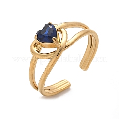 Кольца-манжеты из нержавеющей стали 304 с паве из кубического циркония для женщин&nbsp;RJEW-H246-02G-02