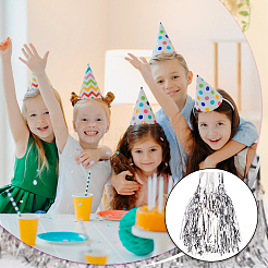 Шторы с бахромой из пластиковой фольги&nbsp;DIY-WH0028-106B