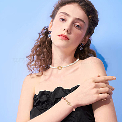 10 шт. 5 стиля застежки-крутилки из латуни с микропаве из прозрачного кубического циркония&nbsp;ZIRC-HS0001-20