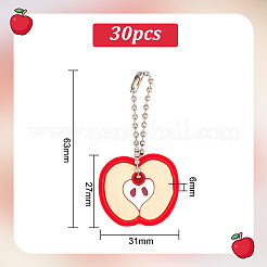 30 шт. ПВХ анти-потеряющийся чехол для ключей подвеска украшения&nbsp;HJEW-GO0001-06