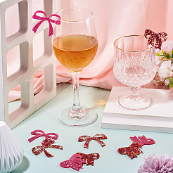 24 шт. 4-х цветные акриловые подвески для бокалов для вина&nbsp;AJEW-TA0002-87