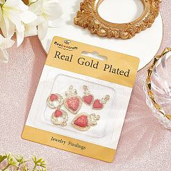 6 шт. 3 стиля латунных эмалевых подвесок&nbsp;KK-BBC0019-86