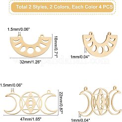 16 шт. 4 подвесных звена из нержавеющей стали 201&nbsp;STAS-DC0002-64