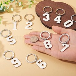 10 шт. 10 брелока из нержавеющей стали&nbsp;KEYC-TA0004-65