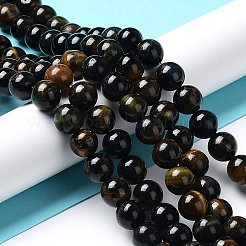 Натуральные нити из окрашенных тигровым глазом бусин&nbsp;G-B046-06