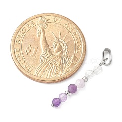 Подвески из граненого круглого натурального кварцевого кристалла&nbsp;PALLOY-JF03529-07