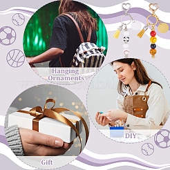 Наборы для самостоятельного изготовления бисерных брелоков из дерева и спортивных мячей&nbsp;DIY-PH0023-91