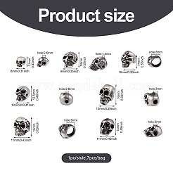 7 шт. 7 бусины из нержавеющей стали 304&nbsp;FIND-PJ0001-15