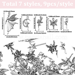 63шт 7 стиля подвески из сплава в тибетском стиле&nbsp;TIBE-SC0002-53